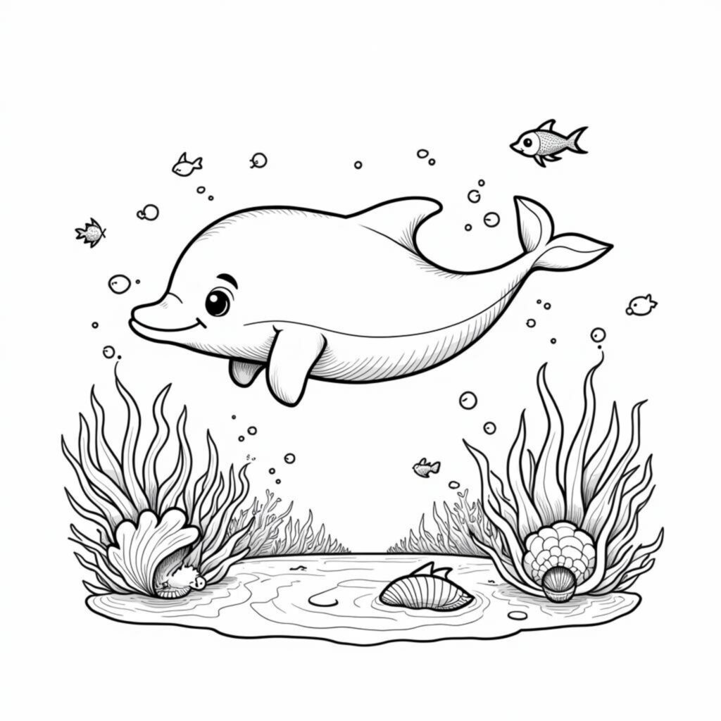 Marinische-Freude-Meerwasser-mit-Fischencopyright-free-kostenlos-ausmalbild-malvorlage-coloringpage