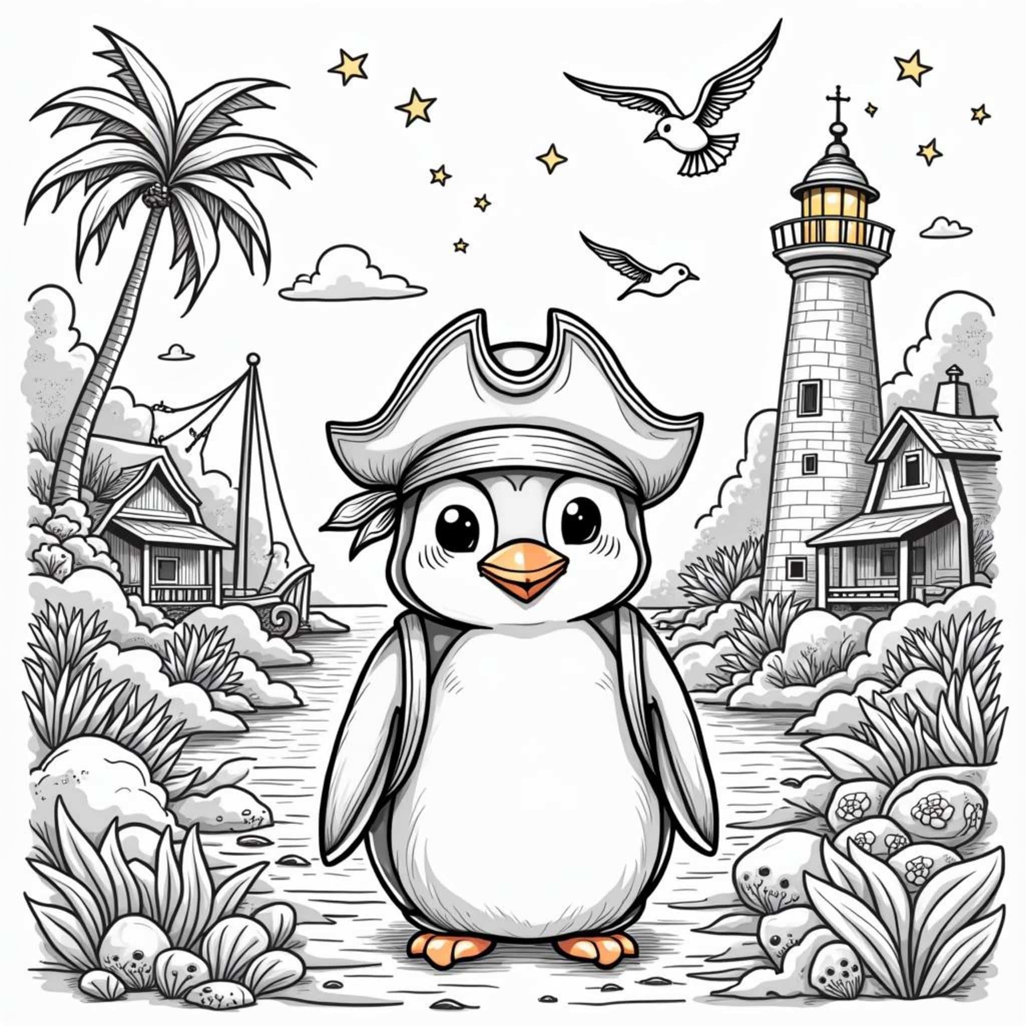 Schatzvogelpiratcopyright-free-kostenlos-ausmalbild-malvorlage-coloringpage