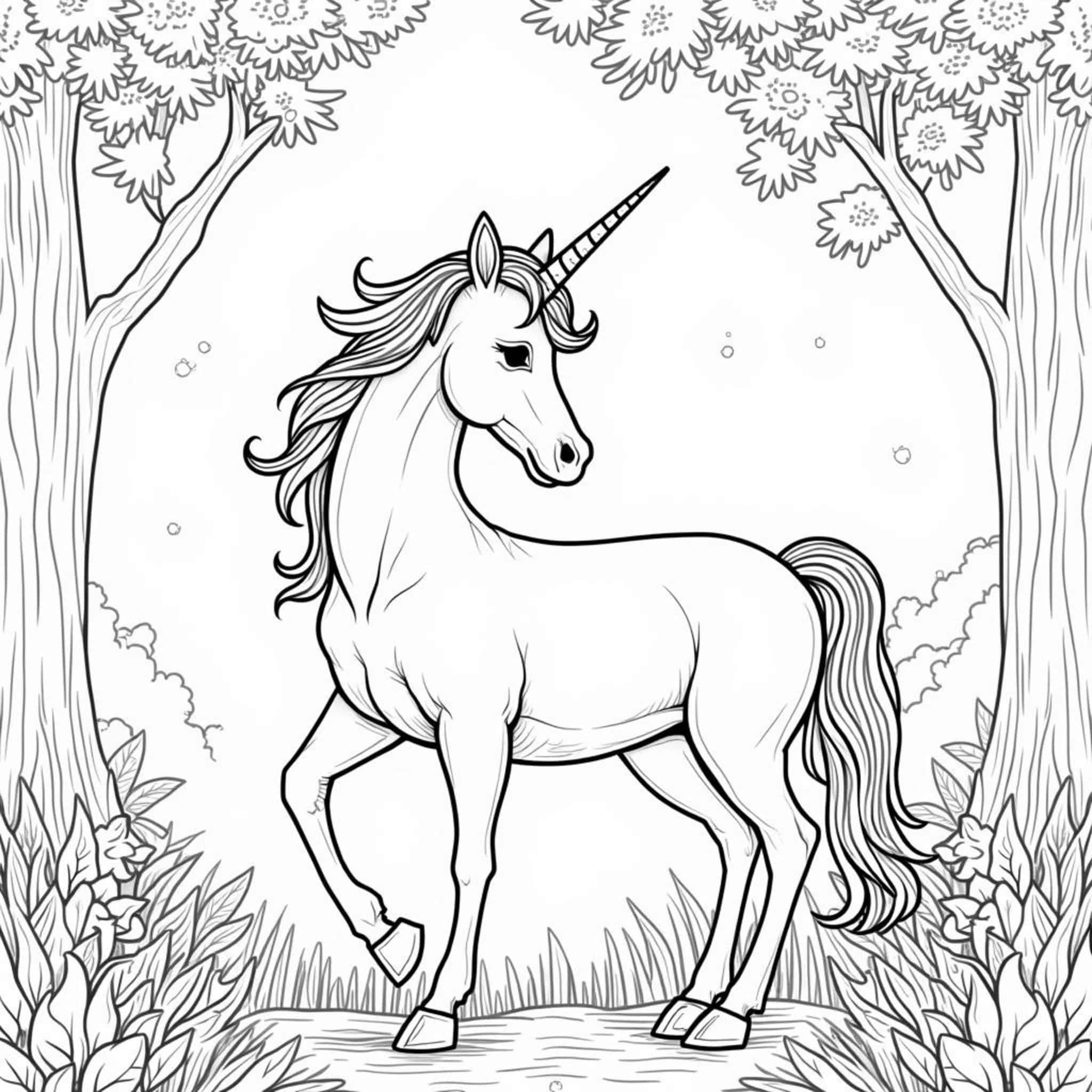 Unicornen-Fels-Wassercopyright-free-kostenlos-ausmalbild-malvorlage-coloringpage